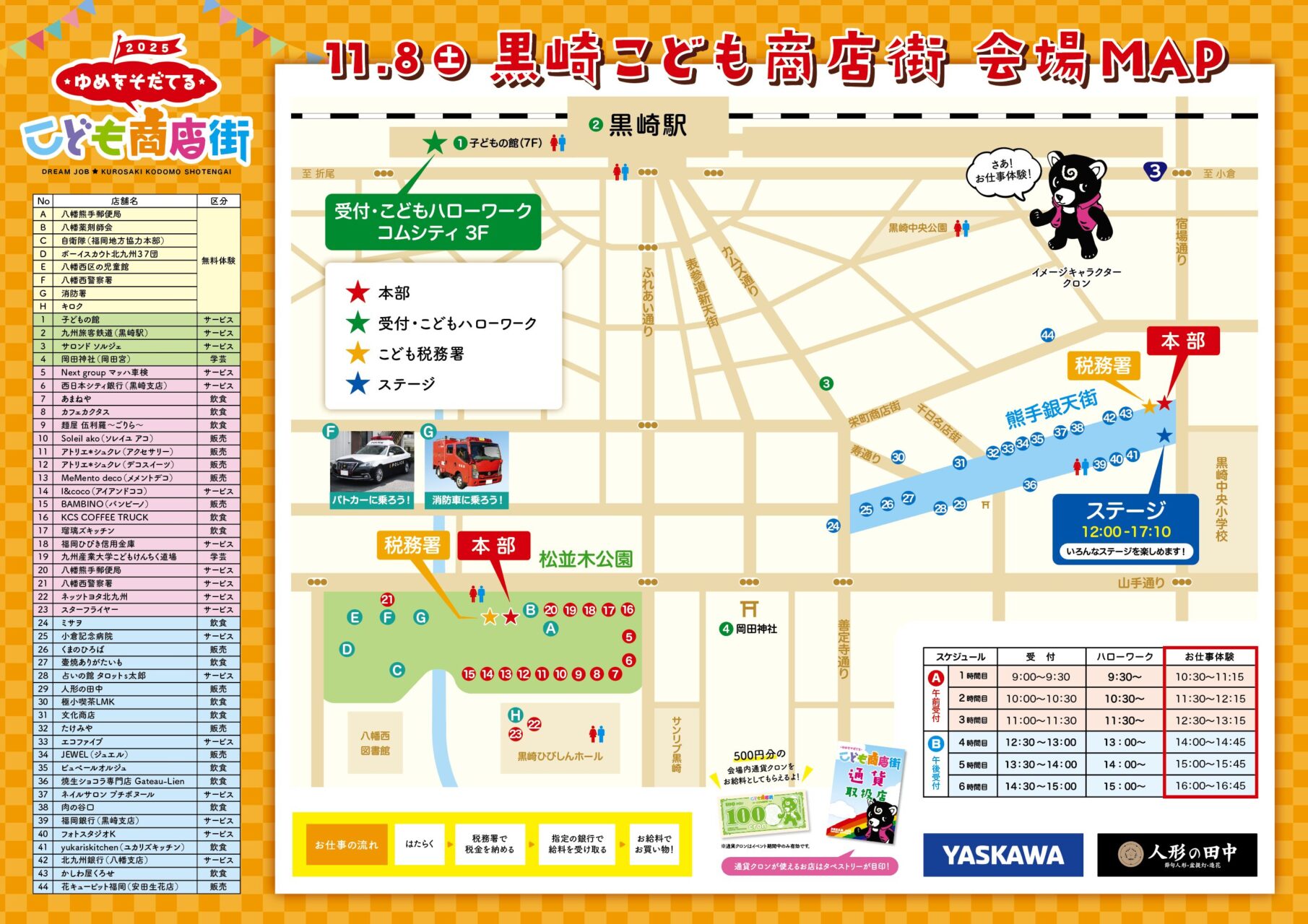 黒崎こども商店街2025 当日MAP